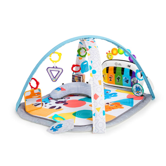 Baby Einstein Kickin' Tunes 4-in-1 Baby Activity Gym & Tummy Time Play Mat with Piano, 0-36 Months, Multicolor