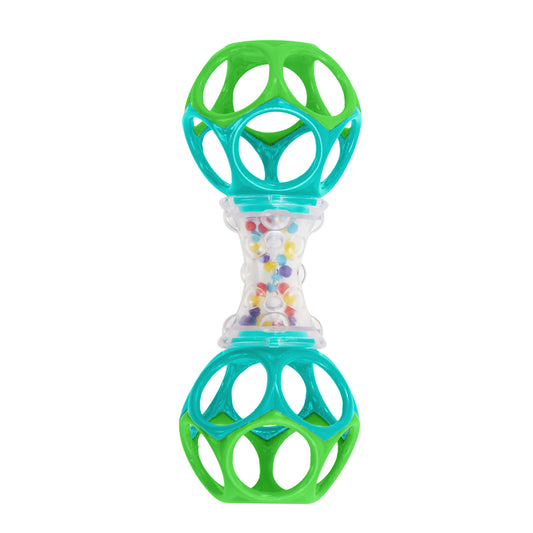 Bright Starts Oball Shaker Beats Easy Grasp Infant Baby Rattle, Blue and Green